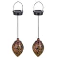 Miniatyrbillede 2 af 2: Solarlampe, Olivenshape, IP44 Vandtæt, Varm Hvid,2STK