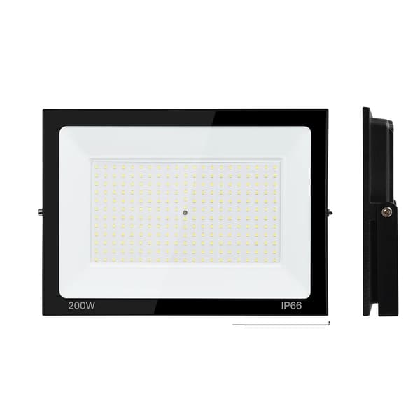 LED Flomlys, Vandtæt IP66, Sort Aluminium Konstruktions,200W, Kold Hvid