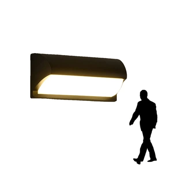 LED Væglampe, Bevægelsessensor, Vandtæt IP55, Energi Effektiv,Model F, Varm Hvid