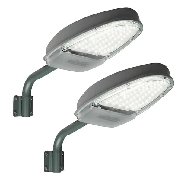 LED Gadelampe, 24W Effekt, IP65 Vandtæt, Automatisk Drift,2stk
