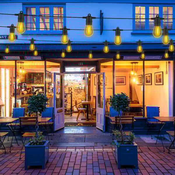 Soliga LED-ljusslingor, vattentålig design, 15 fot längd,48FT 15Lampor