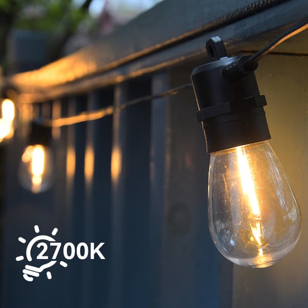 Soliga LED-ljusslingor, vattentålig design, 15 fot längd,48FT 15Lampor