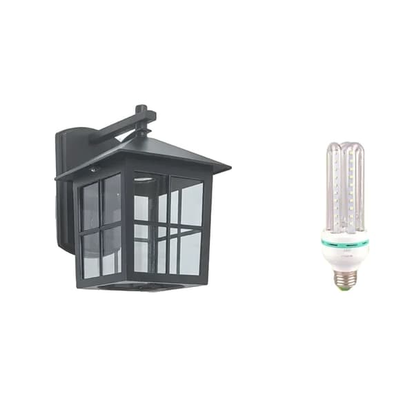 Europeisk stil utomhusvägglampa, retro aluminiumdesign, vattentålig IP54,A