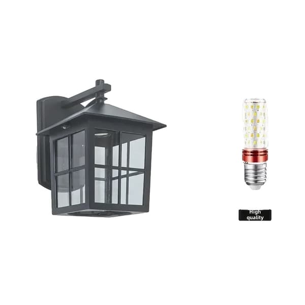 Europeisk stil utomhusvägglampa, retro aluminiumdesign, vattentålig IP54,C