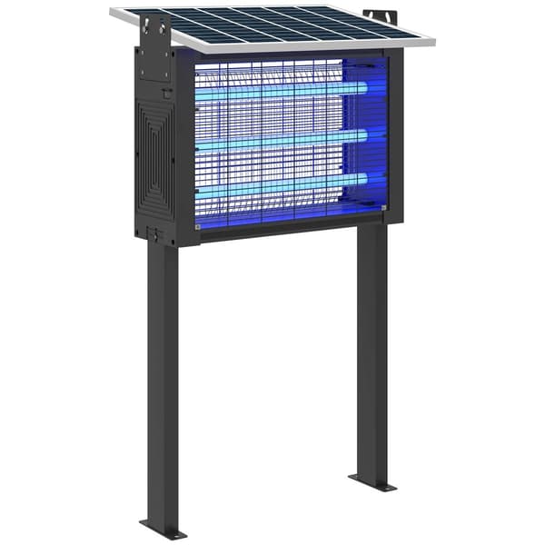 Udendørs myggebelysning, 25W effekt, stilfuldt design,LILLA, sort