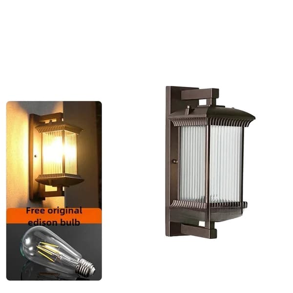 Vintage utomhusvägglampa, vattentålig design, energieffektiv belysning,35 cm