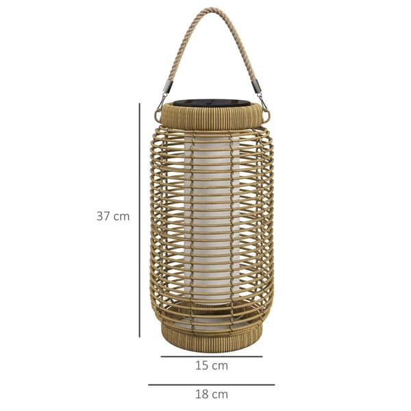 Have lantern, solcelled, nem montering, holdbar design,Gul