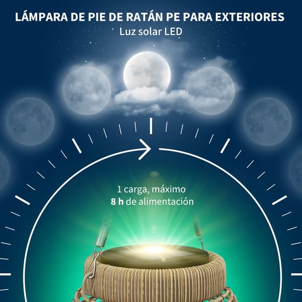 Have lantern, solcelled, nem montering, holdbar design,Gul