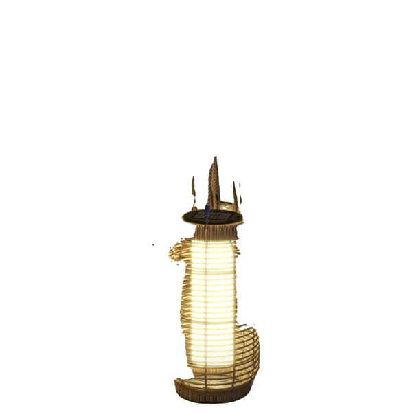Have lantern, solcelled, nem montering, holdbar design,Gul