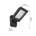 Pikkukuva 2 / 2: Ulkoinen LED-seinävalaisin, liiketunnistin, vedenkestävä IP65,Kytkimen ohjausvalo, 18W