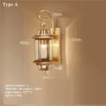 Miniatyrbillede 2 af 2: Udendørs kobber væglampe, elegant design, E27 LED lyskilde,LED lyskilde, EN