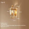 Miniatyrbillede 2 af 2: Udendørs kobber væglampe, elegant design, E27 LED lyskilde,LED lyskilde, E