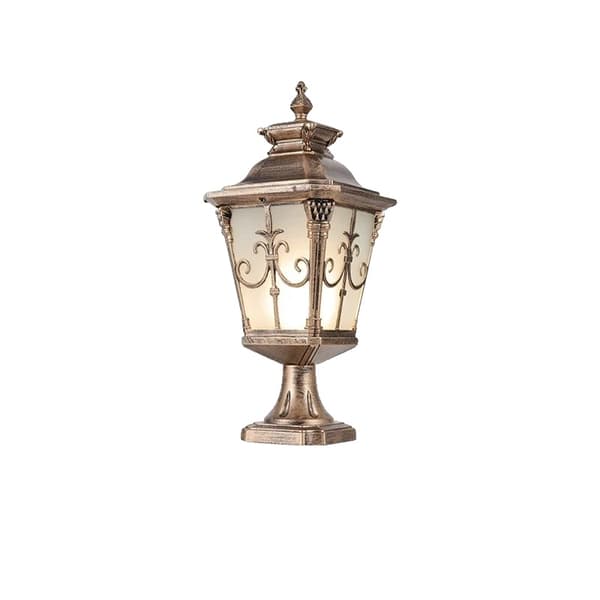 Vintage udendørs søjlelampe, vandtæt IP55, fjernbetjening,Bronze-lille