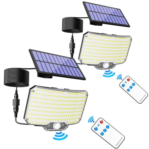 Solarlampe, 234 LED'er, bevægelsessensor, 3 lysindstillinger,2STK