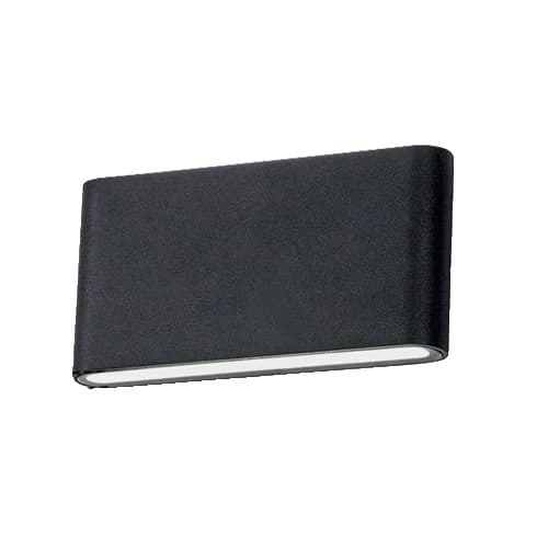 Ulkoseinävalaisin, vedenpitävä, moderni minimalistinen, 12w musta suuri, lämmin valkoinen