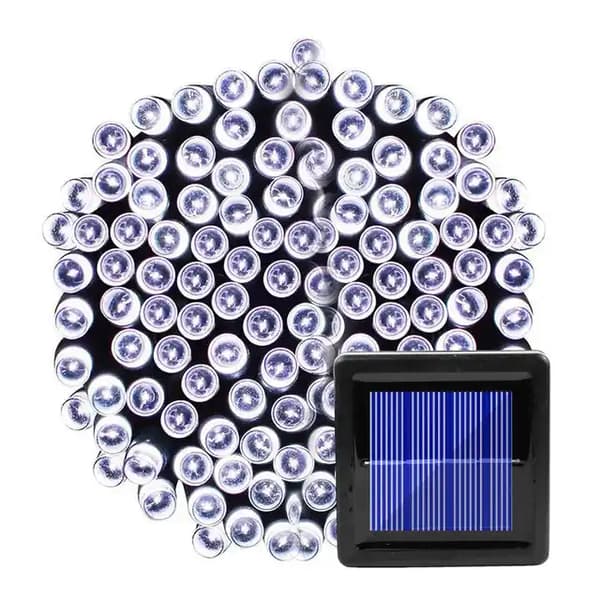 Solcellsfairyljus, 300 LED, utomhus trädgårdsbelysning, , White, 32M 300 LEDs
