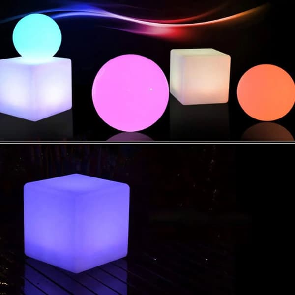 LED-kuutovalo, vedenkestävä, väri muuttuva