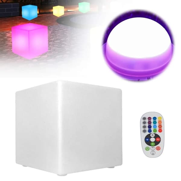 LED-kuutovalo, vedenkestävä, väri muuttuva