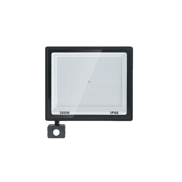 LED Tulvalaistus, IP66 Vesitiivis Luokitus, AC220V Jännite, Säädettävä Liiketunnistin,Kylmä Valkoinen, 300W