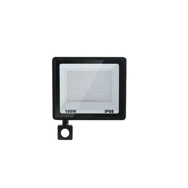 LED Tulvalaistus, IP66 Vesitiivis Luokitus, AC220V Jännite, Säädettävä Liiketunnistin,Kylmä Valkoinen, 100W