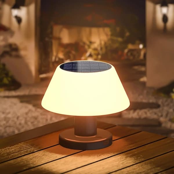 Aurinkoinen LED-pöytälamppu, aurinko- ja USB-C-lataus, himmennettävä kirkkaus, IP54 vesitiivis,kuu sininen, 2kpl