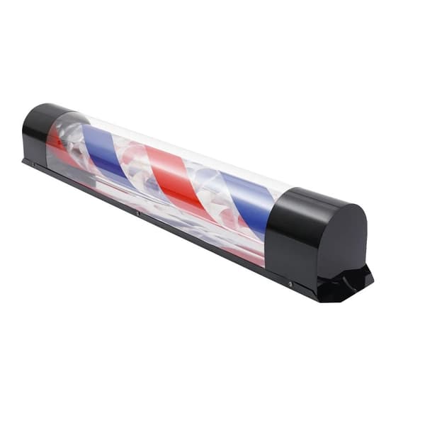 Barberstang Lys, LED Belyst, Rotationsdesign,sort