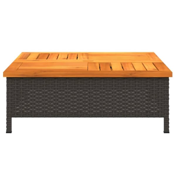 vidaXL Aurinkovarjon jalustasuoja musta 70x70x25 cm PP ja akasiapuu -  Päivän- & aurinkovarjotarvikkeet