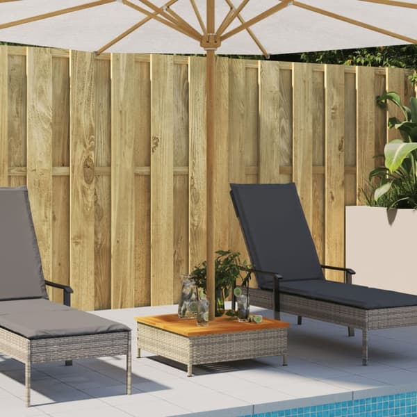 vidaXL skjuler til parasolfod 70x70x25 cm polyrattan og akacietræ grå -  Parasoller & solafskærmning – tilbehør