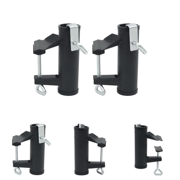 The Living Store parasolbeslag til altan 2 stk. 35-38 mm stål - Parasoller & solafskærmning – tilbehør