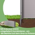 Miniatyrbillede 4 af 5: Stolpe til markisekasse, SONGMICS Alu-Enkelt-Side Markiser, 11.5x11.5x152 cm, Grå