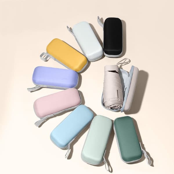 Lollanda Ultralight and Portable Mini Umbrella – 6-kertainen kapselisateenvarjo, UV-suoja, auringolle ja sateelle