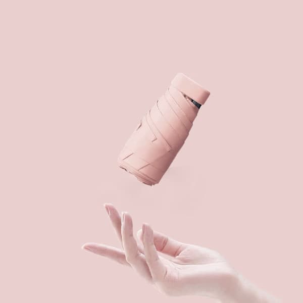 Lollanda Ultralight and Portable Mini Umbrella – 6-kertainen kapselisateenvarjo, UV-suoja, auringolle ja sateelle