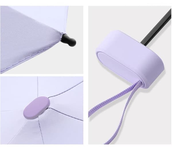 Lollanda Ultralight and Portable Mini Umbrella – 6-kertainen kapselisateenvarjo, UV-suoja, auringolle ja sateelle