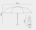 Pikkukuva 8 / 8: Lollanda Ultralight and Portable Mini Umbrella – 6-kertainen kapselisateenvarjo, UV-suoja, auringolle ja sateelle