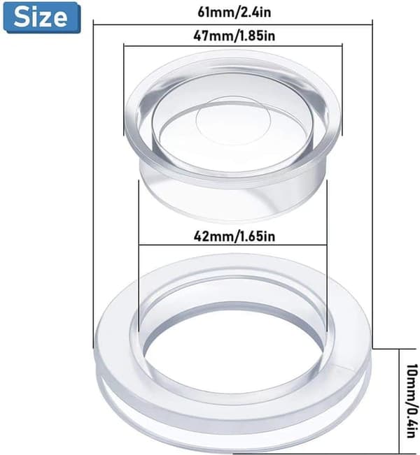 Lollanda 4-pack transparent silikon bordparaplyhålring – Paraply Hål Ring och Keps för trädgård och uteplats