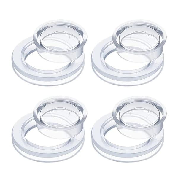 Lollanda 4-pack transparent silikon bordparaplyhålring – Paraply Hål Ring och Keps för trädgård och uteplats