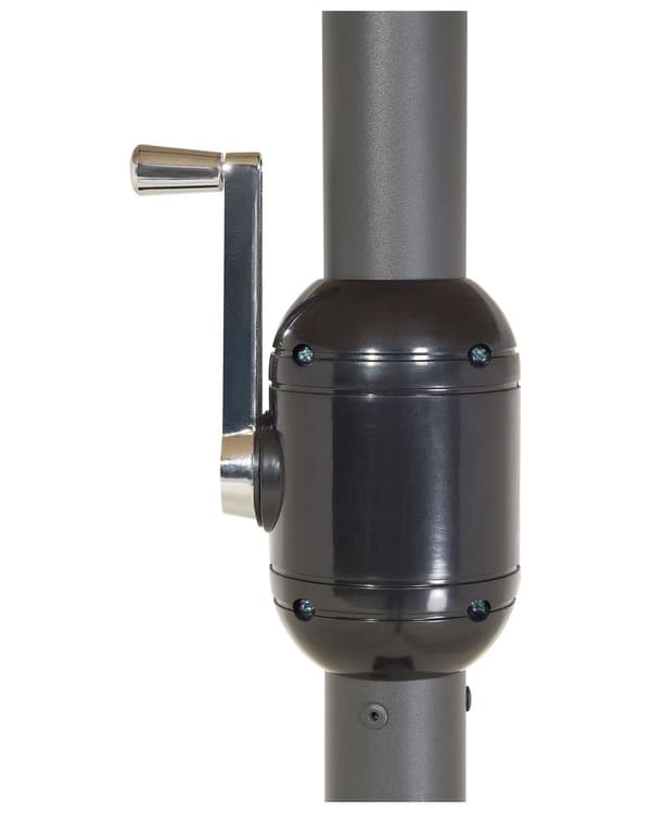Parasoll 247 cm Beige Tyg Aluminium Vädertålig Trädgård