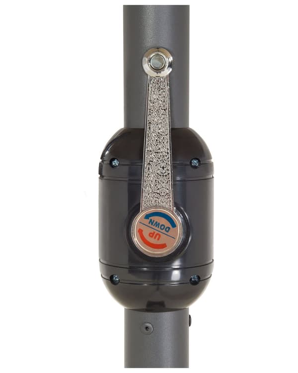 Parasoll 247 cm Beige Tyg Aluminium Vädertålig Trädgård
