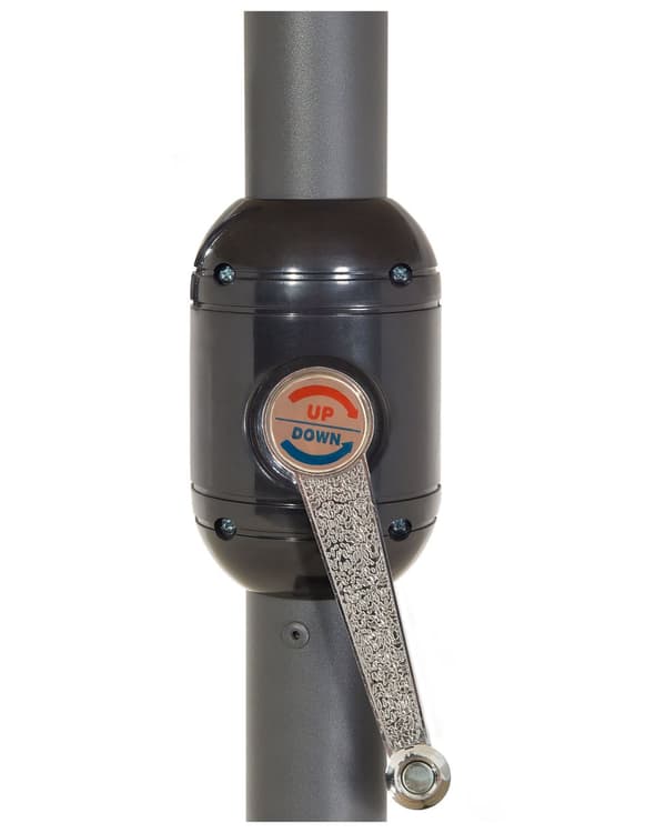 Parasoll 247 cm Beige Tyg Aluminium Vädertålig Trädgård