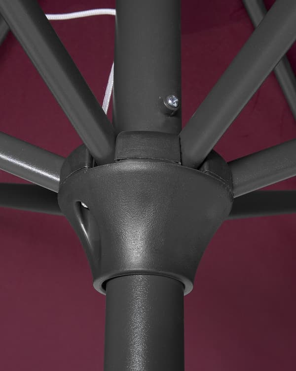 Parasoll Burgundy Tyg 270 cm Vädertålig Trädgård Utomhus Solskydd