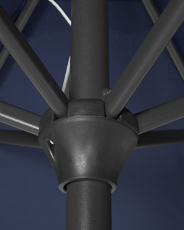 Parasoll Mörkblå Tyg 270 cm Vädertålig Trädgård Utomhus Solskydd
