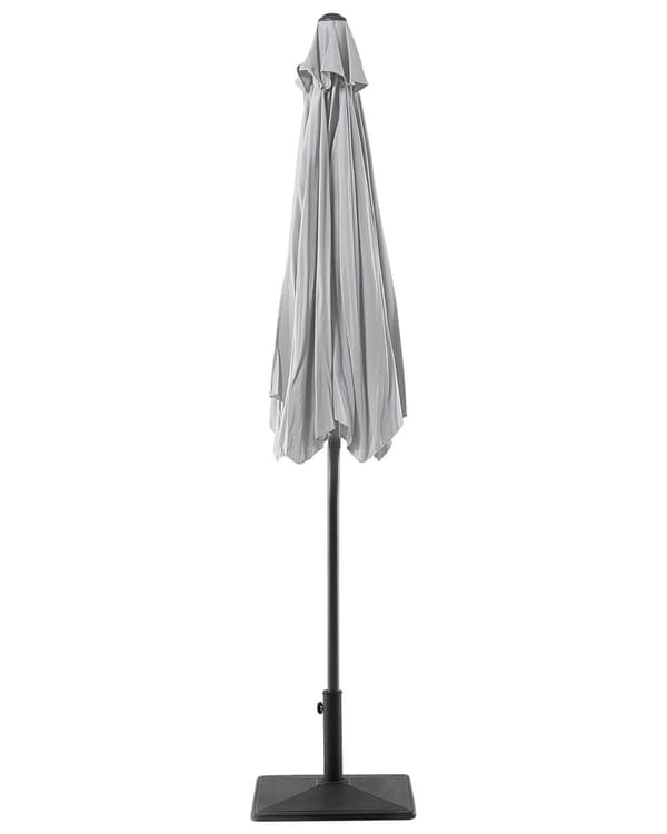 Trädgårdsparasoll Ljusgrå Aluminiumram 230 x 270 x 270 cm Justerbar