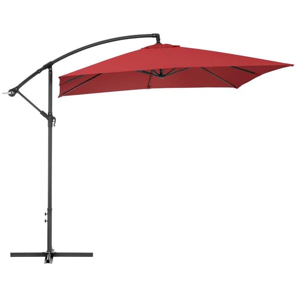 Uniprodo Trädgårdsparasoll - bordeaux - fyrkantigt - 250 x 250 cm - kan lutas