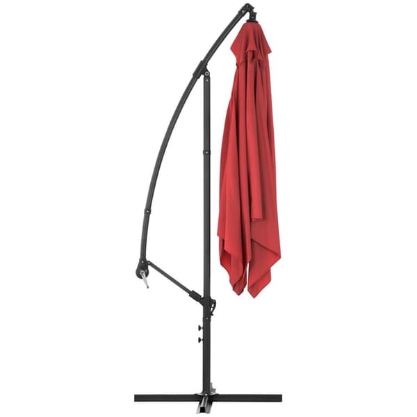 Uniprodo Trädgårdsparasoll - bordeaux - fyrkantigt - 250 x 250 cm - kan lutas