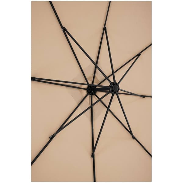 Uniprodo Trädgårdsparasoll - crème - fyrkantigt - 250 x 250 cm - kan lutas