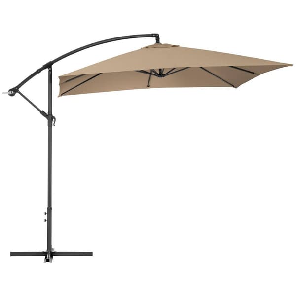 Uniprodo Trädgårdsparasoll - crème - fyrkantigt - 250 x 250 cm - kan lutas