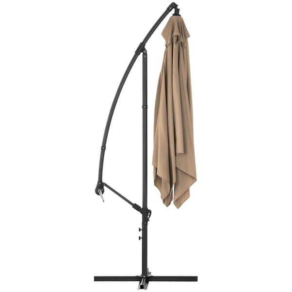 Uniprodo Trädgårdsparasoll - crème - fyrkantigt - 250 x 250 cm - kan lutas