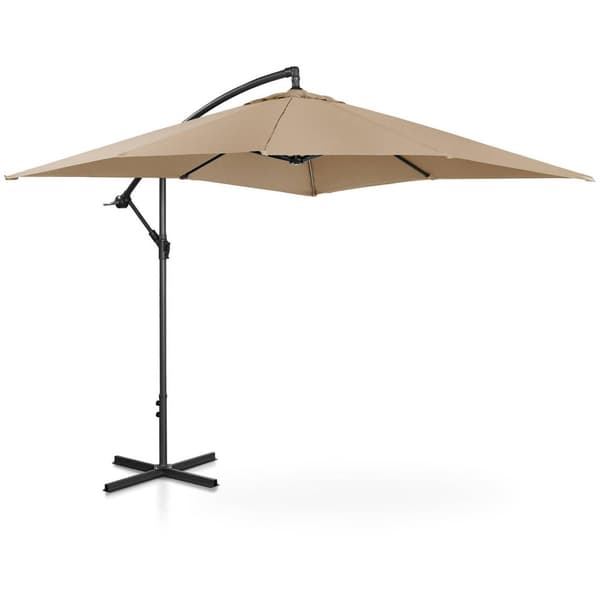 Uniprodo Trädgårdsparasoll - crème - fyrkantigt - 250 x 250 cm - kan lutas