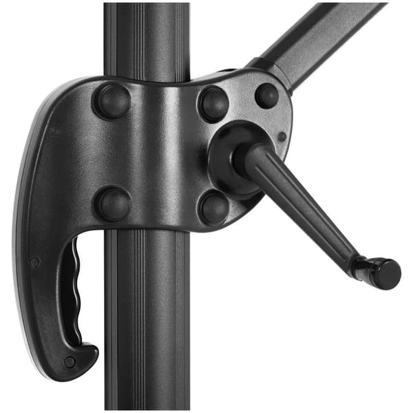 Uniprodo Hängparasoll - rött - rund - Ø 250 cm - vridbar