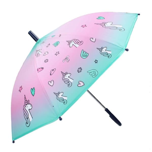 Unicorn Paraply Pink/Blå